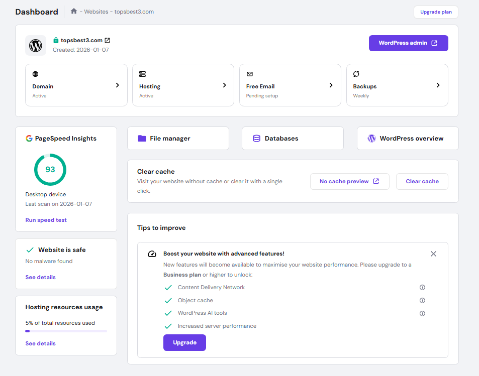 Hostinger Hosting Review 2026: Fast, Affordable & Perfect for Beginners 🚀 screenshot 2026 01 28 012205